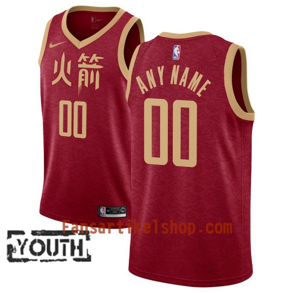 Houston Rockets Trikot Benutzerdefinierte 2018-19 Nike City Edition Rot Swingman - Kinder Houston Rockets Trikot Benutzerdefinierte 2018-19 Nike City Edition Rot Swingman - Kinder